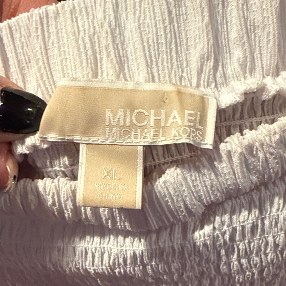 Michael Kors white Smocked  Dress
